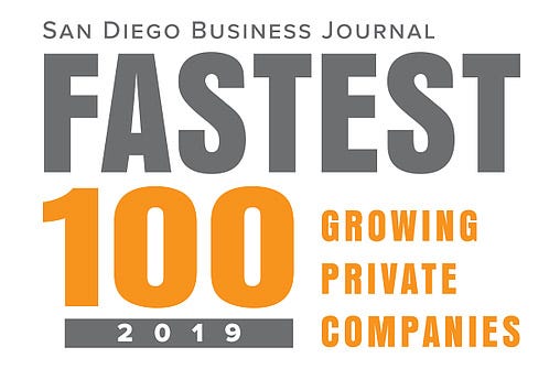 San Diego Business Journal Top 100 Fastest Growing Private Companies