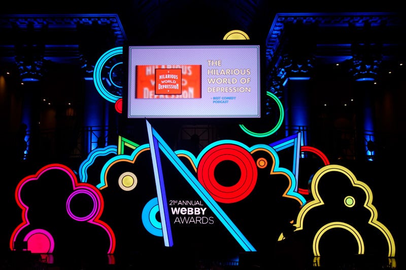 Click to view larger version Webby Awards Stage with LED Lighting