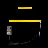 Yellow LED Neon, with Yellow Finish, Injection Molded Ends with Bottom Cable Exit, Sample Kit
