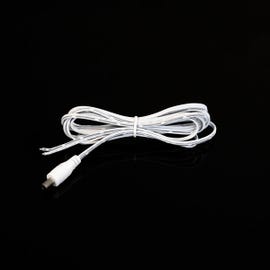 Male Barrel Connector - White - 20AWG - 72in