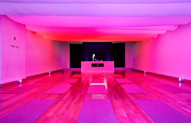 Experiential Retail Lighting: Stella McCartney + Chroma Yoga